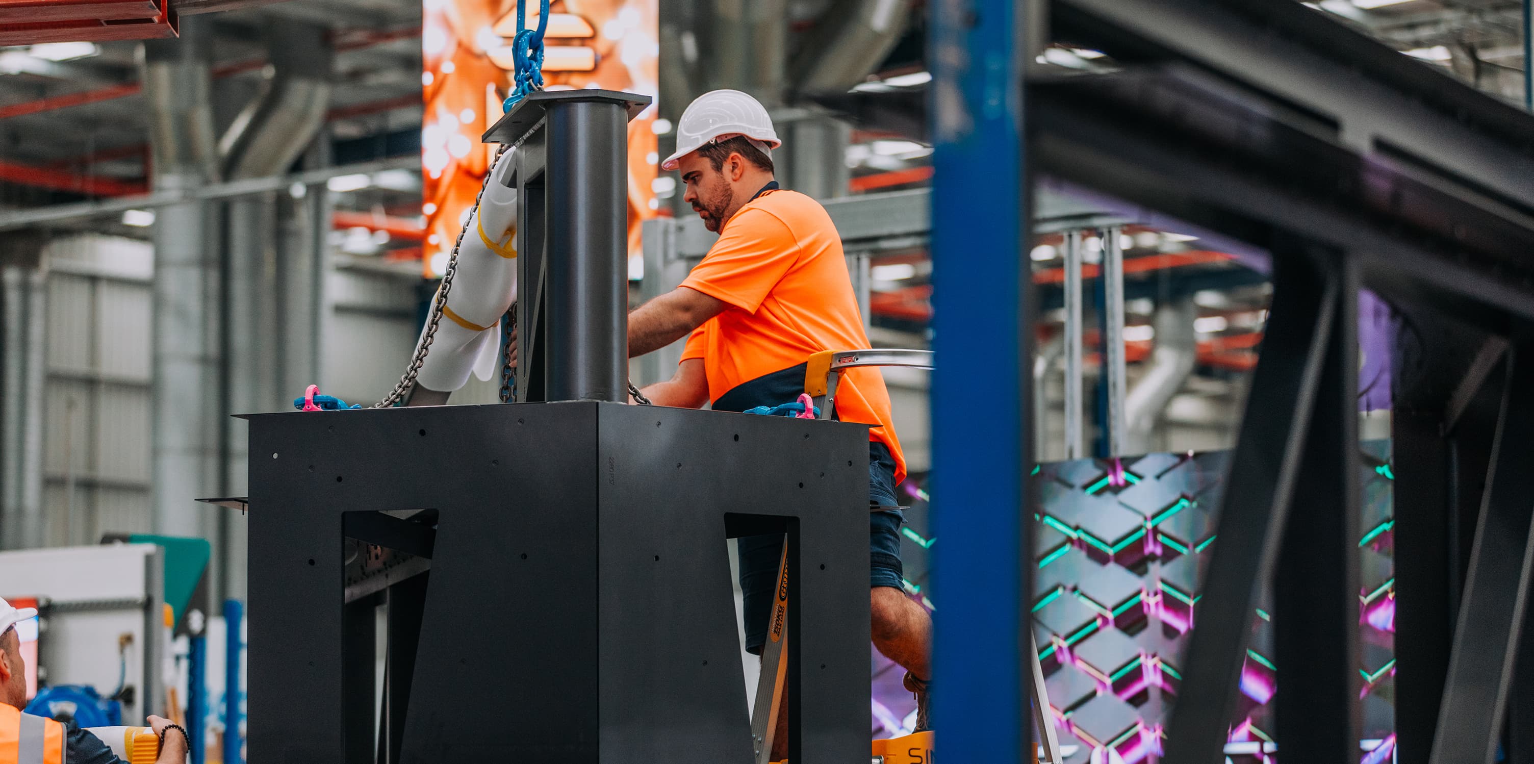 Advanced manufacturing industry worker on site.